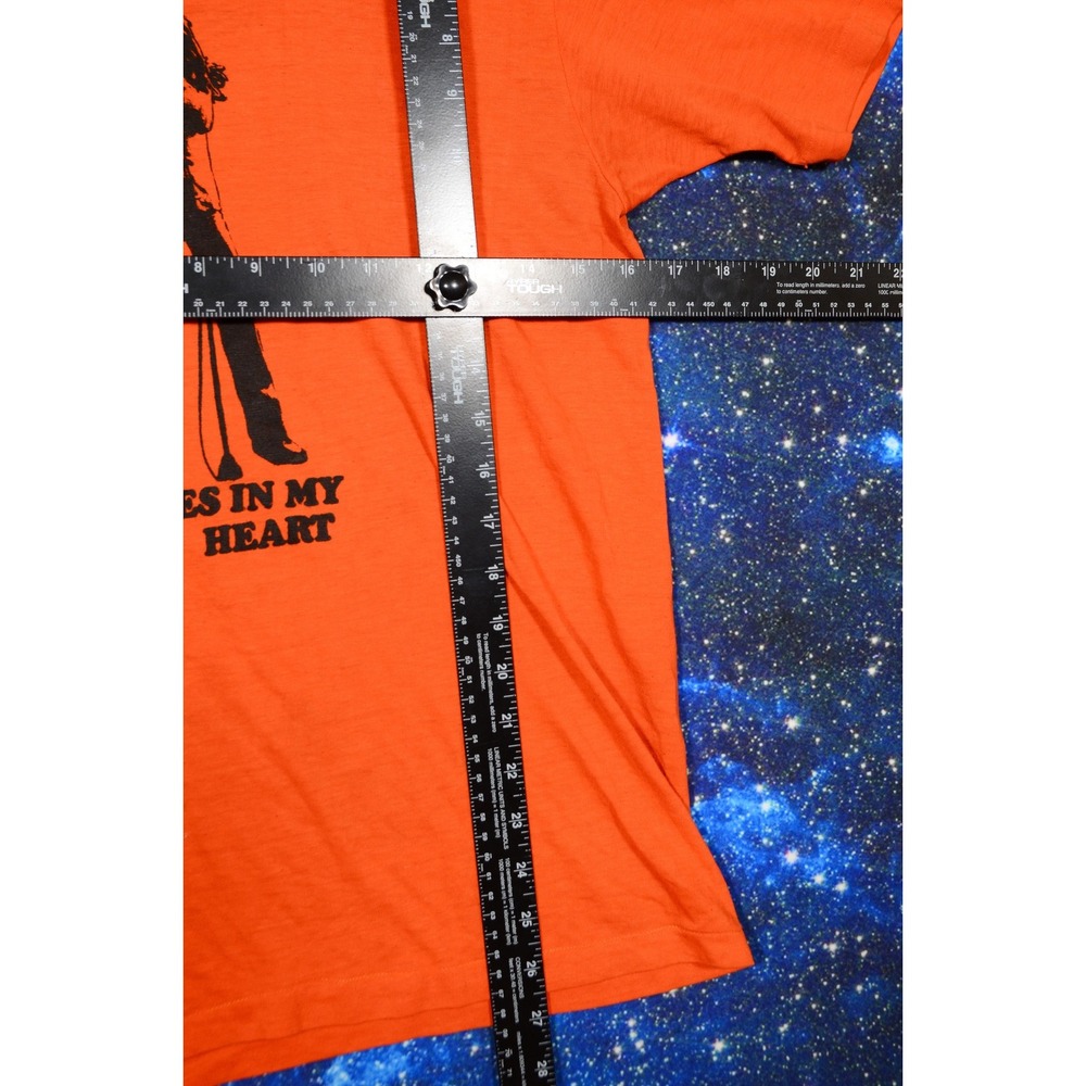 Vintage Bob Marley Shirt Mens‎ Small Orange Lives In My Heart Graphic Reggae Tee - Picture 6 of 8